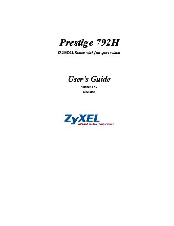 ZYXEL P-792H EE