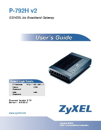 ZYXEL P-792H v2