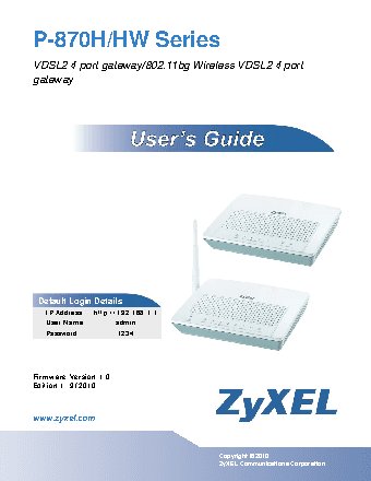 ZYXEL P-870H-51A V2