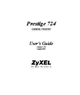 ZYXEL Prestige 724V EE
