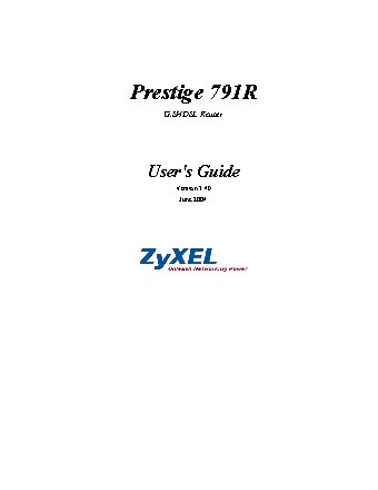 ZYXEL Prestige 791R EE