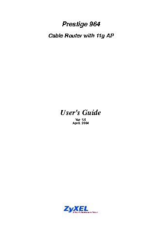 ZYXEL Prestige 964 AP Router