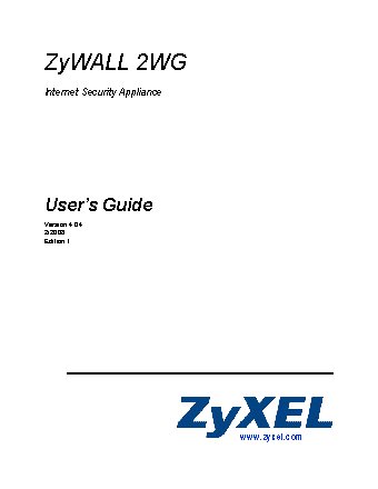 ZYXEL ZyWALL 2WG EE