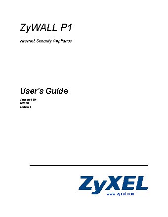 ZYXEL ZyWALL P1