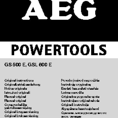 AEG GS 500 E (412985)