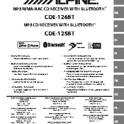 ALPINE CDE-126BT