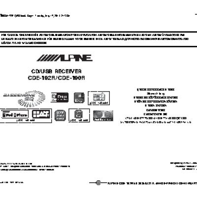 ALPINE CDE-192R