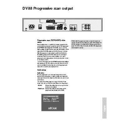 ARCAM DiVA DV88 Prog Scan