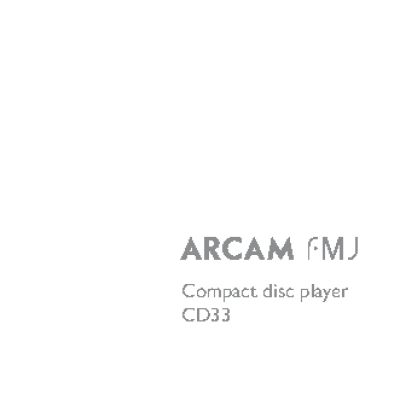 ARCAM FMJ CD33