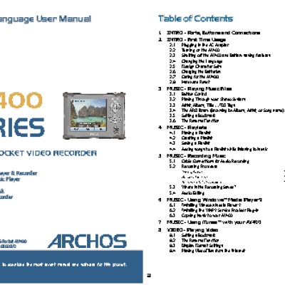 ARCHOS Pocket Video Recorder AV400