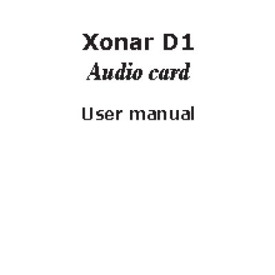 ASUS Xonar D1