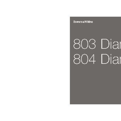 B&W Diamond 803 D2