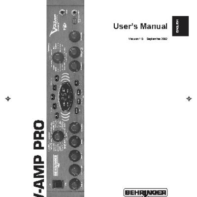 BEHRINGER VIRTUAL AMPLIFICATION V-AMP PRO