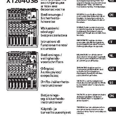 BEHRINGER XENYX X 1204USB