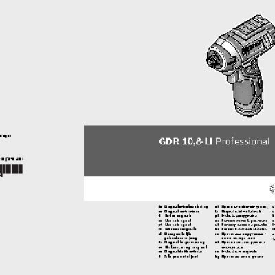 BOSCH GDR 10, 8-LI Professional