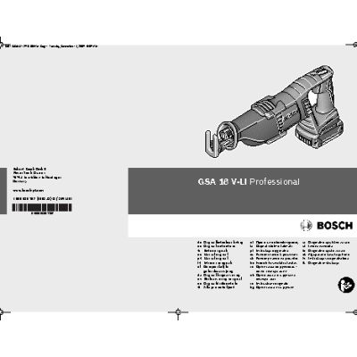 BOSCH GSA 18 V-LI Professional