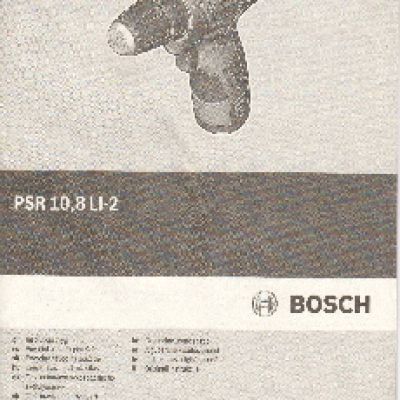 BOSCH PSR 10, 8-2