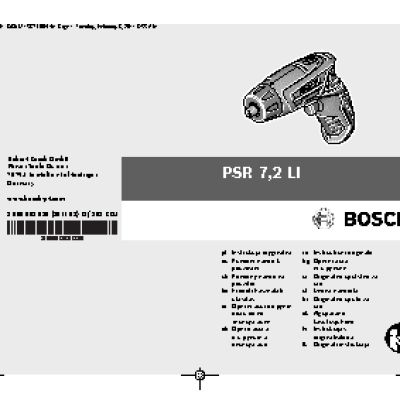 BOSCH PSR 7, 2 LI