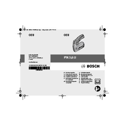 BOSCH PTK 3.6 Li