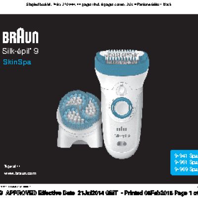 BRAUN Silk-epil 9 SkinSpa 9-969e Wet & Dry