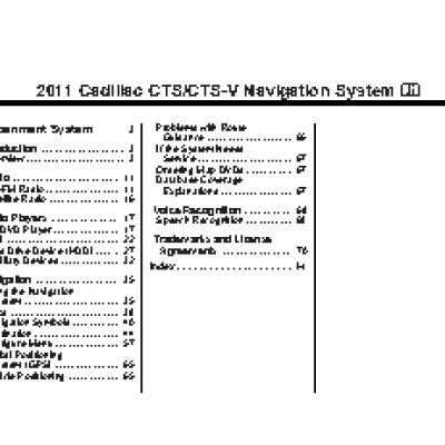 CADILLAC CTS-V COUPE (2011) навигационная система