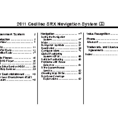 CADILLAC SRX (2011) навигационная система