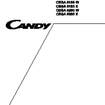 CANDY CBSA 6170W / CBSA 6185W(X) / CBSA 6200W(X)