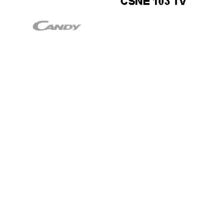 CANDY CSNE 103 TV