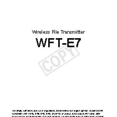 CANON Wireless File Transmitter WFT-E7 B