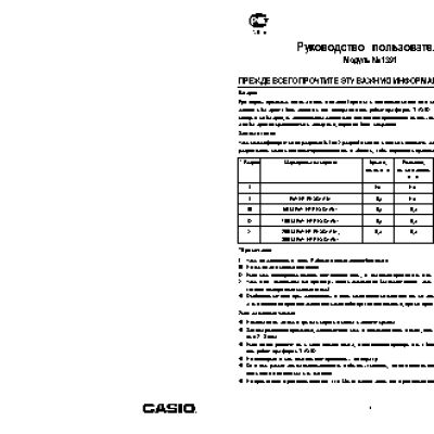 CASIO по модулю 1391