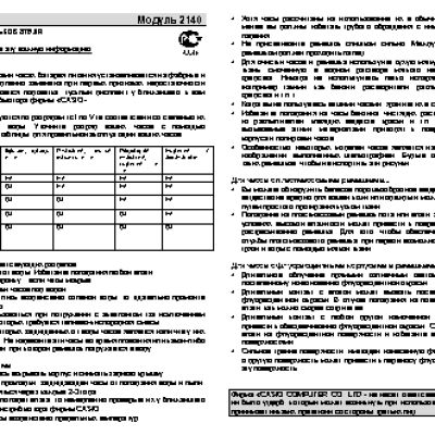 CASIO по модулю 2140