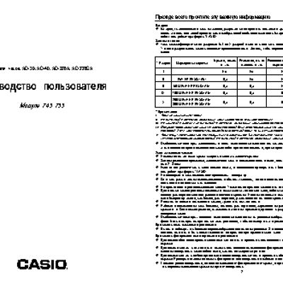 CASIO по модулю 755