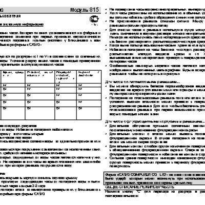 CASIO по модулю 815