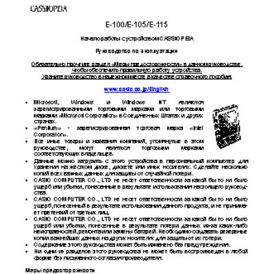 CASIO по модулю E100