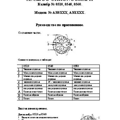 CITIZEN AN3280-58A / E / M / AN3291-51E / L / AN3371-54A / E / L