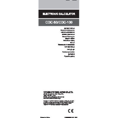 CITIZEN CDC-80V/BL/GR/RD/PU