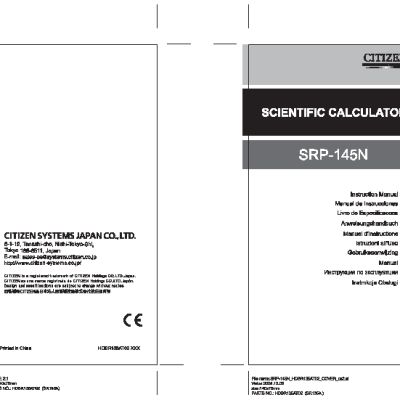 CITIZEN SRP-145N/NGR/NOR/NPU