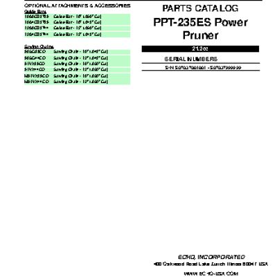 ECHO PPT-235ES (деталировка)