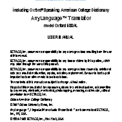 ECTACO Partner 500 Al