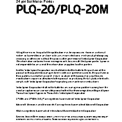 EPSON PLQ-20 Passbook