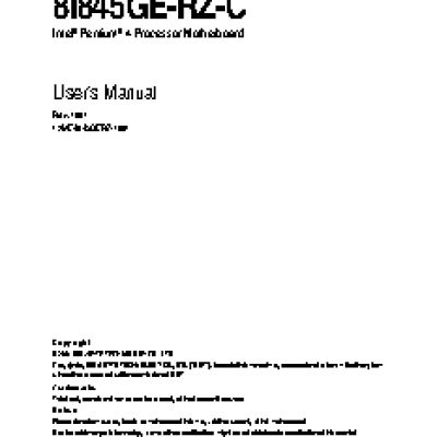 GIGABYTE 8I845GE-RZ