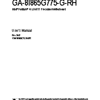 GIGABYTE GA-8I865G775-G-RH