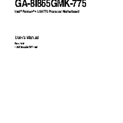 GIGABYTE GA-8I865GMF-775