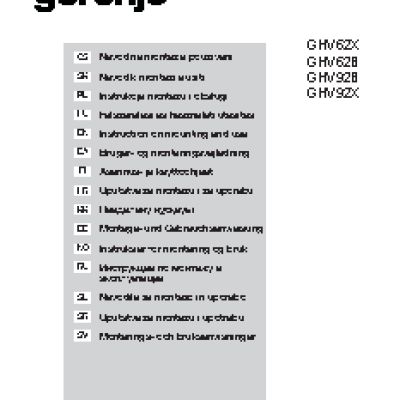 GORENJE Plus GHV 62 B