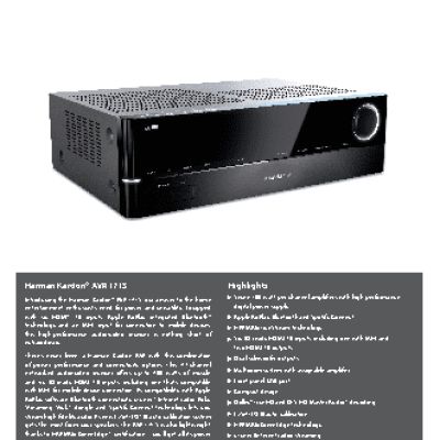 HARMAN KARDON AVR 171S