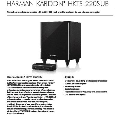 HARMAN KARDON HKTS 220 Sub