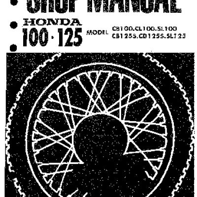 HONDA CB100 CL100 SL100 CB125S CD125S SL125 (1970)