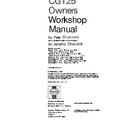 HONDA CG125 (1976-1991)