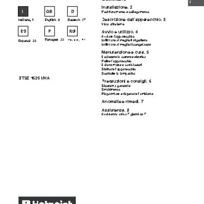 HOTPOINT-ARISTON BTSZ 1620 I HA