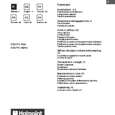 HOTPOINT-ARISTON CE 6V P6 EU / HA